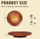 20 Inch Professional Wooden Roulette Wheel  Large Size Solid Wood Casino Set