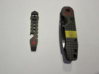 Custom Spyderco Smock - Black Cruwear  Matching Pry Bar   Kevin Smock Scales