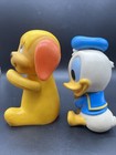 Vtg Toys Lot 2 Rubber plastic Disney Donald Dakin Dog 1971