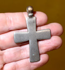 Antique Ethiopian Coptic Christian Cross Handmade Silver Pendant Ethiopia Africa