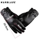 Leather Gloves Motorcycle Men Full Finger Touch Screen Driving Winter Warm New