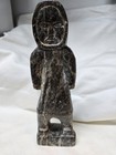 Vintage Inuit Soapstone Standing Figure Signed Hudson   s Bay Era 9   