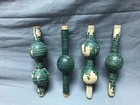 Antique Set 4 Small Wood Porch Span Spindles 2x8 Stick   Balls Vtg Chic 445-23b