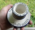 Antique Apollinaris Mineral Water Advertising Porcelain Match Holder Striker