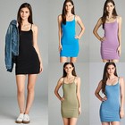 Womens Extra Long Cotton Camisole Dress Slip Stretch Tank Top