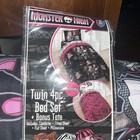     Monster High Four Piece Twin Bed Set With Bonus Tote