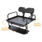 For Yamaha G14 G16 G19 G22 Golf Cart Rear Back Seat Kit Flip Folding Steel Frame