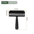 2pcs Rubber Roller Brayer printmaking Ink Print Spreading Brush Tool black 4 5  