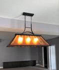 Tiffany Vintage Pool Table 3-light Rustic Billiards Chandelier Light Fixtures