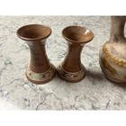 Handcrafted Pottery Wheel Thrown Dual Spout Water Jug Vase Native Buffalo Tonala
