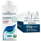 New Kate Farms Organic 1 4 High Calorie Nutrition Shake  Strawberry sealed Case 