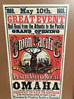 Vintage Poster Union Pacific Railroad Omaha May 10 1869 Reprint Poster  Framed