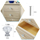 6pcs Diamond Clear Crystal Dresser Knobs Drawer Pulls Handles Cabinet Door Usa