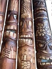 Set Of 5 40    Tiki Mask Hawaiian Wall Art Island Home Decor Bar Tropical Masks