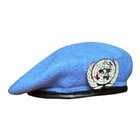 Un Blue Beret United Nations Peacekeeping Force Cap Hat With Un Badge Size Eu 60