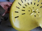 Vintage Metal Tractor Farm Implement Seat 13  X 17  Painted Yellow Lot 26-16-f