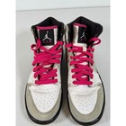 Nike Air Jordan 1 Mid Retro White Pink Gray Youth Sneakers Shoes Size 6 5y