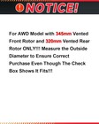 Brake Pads And Rotors Kit Compatible With 2006-2022 Dodge Charger  Awd 345mm