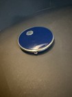 Vintage Silver Tone Metal And Enamel Art Deco Compact  19 