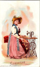 1892 Singer Sewing Machine Florentine Italy Costumes Victorian Trade Card