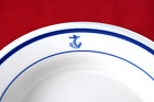 Us Navy Department Fouled Anchor 4pc Wide Rimmed 9  Soup Bowl Homer Laughlin