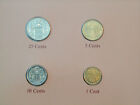 Coin Sets Of All Nations Guyana W card Unc 25  10  5 Cents 1985 1 Cent 1982 