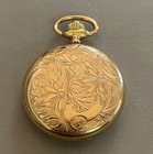 Kaltron Gold Filled Engraved 17 Jewel Incabloc Pocket Watch Swiss 10 Microns