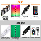8 Pods Rgb Rock Lights Utv Rzr 2x 3ft Lighted Spiral Led Whip Antenna W flag