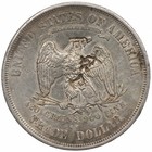 1874-cc  1 Au Trade Dollar Chopmarked Silver Carson City
