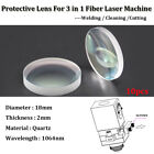 10pcs D18 2mm Protective Quartz Lens For 1064nm Fiber Laser Welding Machine