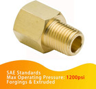 Brass Npt Pipe Adapter 1 4 Inch Female To 1 8 Inch Male Reducing Fitting 1200 Ps
