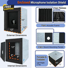 Portable Vocal Booth Microphone Isolation Shield Acoustic Recording Studio Box