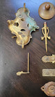 Mixed Lot Of Antique Brass Figural  Ornate  Reclaimed Architectural Salvage