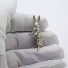Vintage Italian Handmade Genuine Silver Standing Rabbit Figurine Miniature