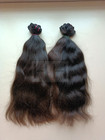 14 Inch Raw Indian Wavy Human Hair Extensions Machine Weft  Raw Unprocessed Bund