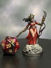 Painted Female Human Fight Miniature Dungeons   Dragons Pathfinder 28mm Fantasy
