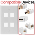 Keystone Wall Plate Jack Insert Rj45 Cat5e Cat6 White Face Plate Lot
