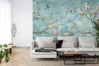 Vintage Chinoiserie Painting Wallpaper Mural Removeable Washable Peel   Stick