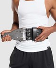 Gymshark Double Prong Leather Weight Lifting Training Belt Sizes S - Xl