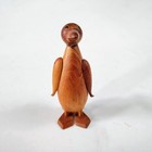 Vintage Mid Century Danish Modern Teak   Penguin Paperweight Sculpture Denmark