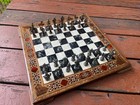 Historical Chess Set W Luxury Chessboard - Unique Chess Board  Black Chessboard