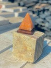 Apexglobal Usb Himalayan Pink Salt Lamp Pyramid Shape Decorative For Home Office