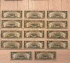 1963 Five Dollar Note Red Seal    5 Bill Circulated   Paper Estate Lot Currency