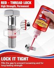 High Strength Anaerobic Thread Locking Adhesive  1 69 Fl Oz 50 Ml Red Permanent