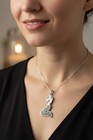 Sterling Silver Celtic Fox Necklace Triskele Irish Scottish 925 W free Chain