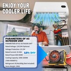 12v 24v Split Mini Ac 8500 Btu 800w 260cfm Quiet Fast Cooling Truck Sleeper Cab