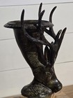 Art Nouveau C1890-1910 Stag s Head Rhyton Solid Bronze Drinking Stein Very Rare