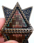 Vintage 1930s Art Deco Made In Germany Geometric Belt Buckle  excuse Flash 