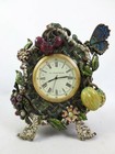 Jay Strongwater Fruit Trellis English Garden Gwendolyn Clock Enamel   Crystal