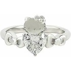 1 00ct Heart Lab Created Women Hello Kitty Engagement Ring 14k White Gold Plated